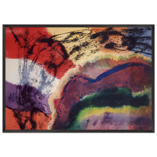 The Storm from Denver to the Bronx - 1970 - Ronnie Landfield 70x100 cm / 28x40 inches Framed Art Print – Black Wooden Frame