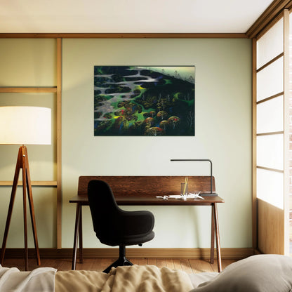 Spot of Magic - Eyvind Earle Brushed Aluminum Print - 70x100 cm / 28x40 inches | Eyvind Earle Aluminum Print | Eyvind Earle Prints