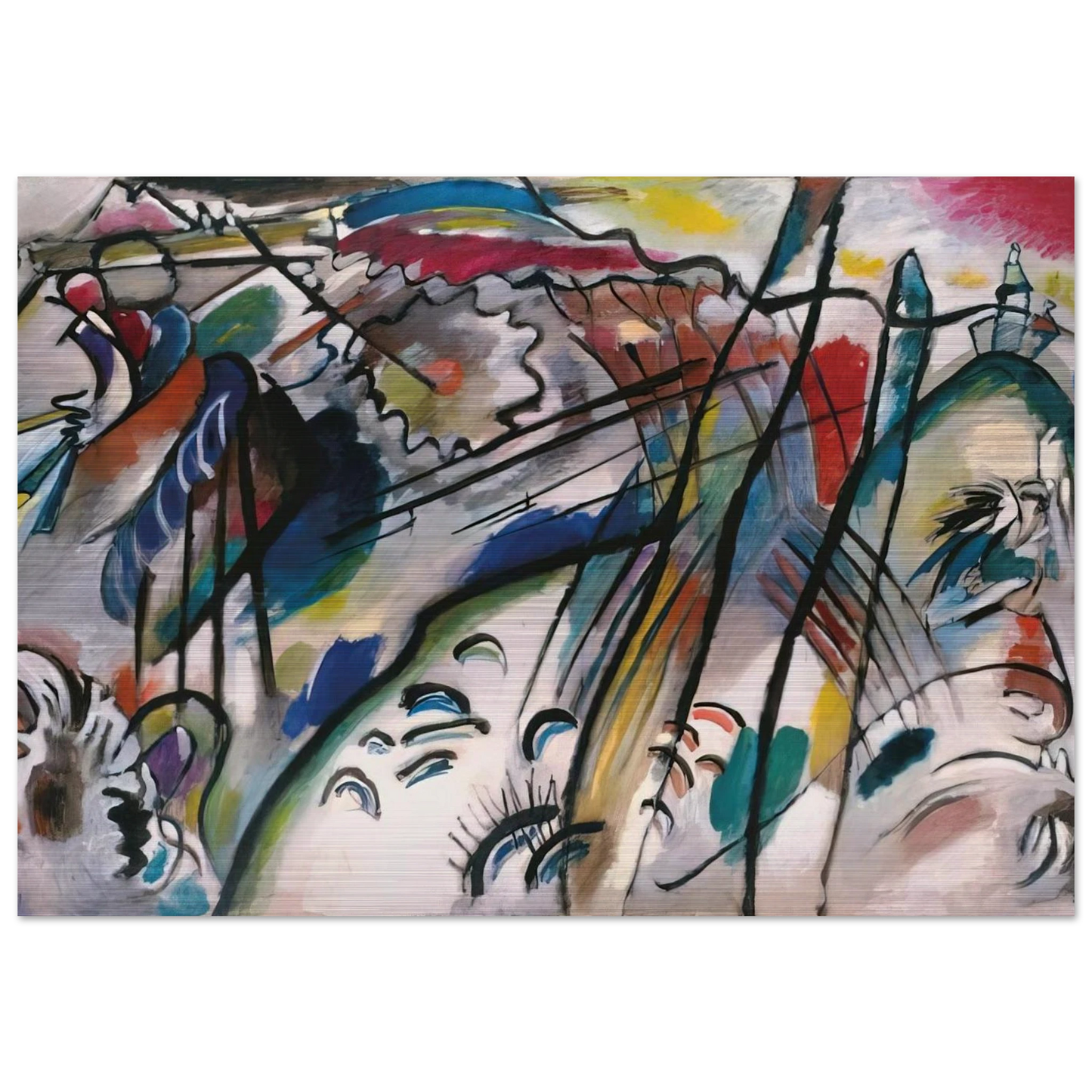 IMPROVISATION 28 SECOND VERSION 1912 - Wassily Kandinsky Brushed Aluminum Print - 70x100 cm / 28x40 inches | Wassily Kandinsky Aluminum Print | Wassily Kandinsky Prints