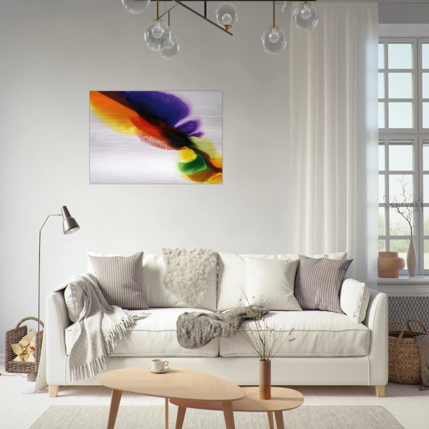Phenomena Tibetan Flange - Paul Jenkins Brushed Aluminum Print - 70x100 cm / 28x40 inches | Paul Jenkins Aluminum Print | Paul Jenkins Prints