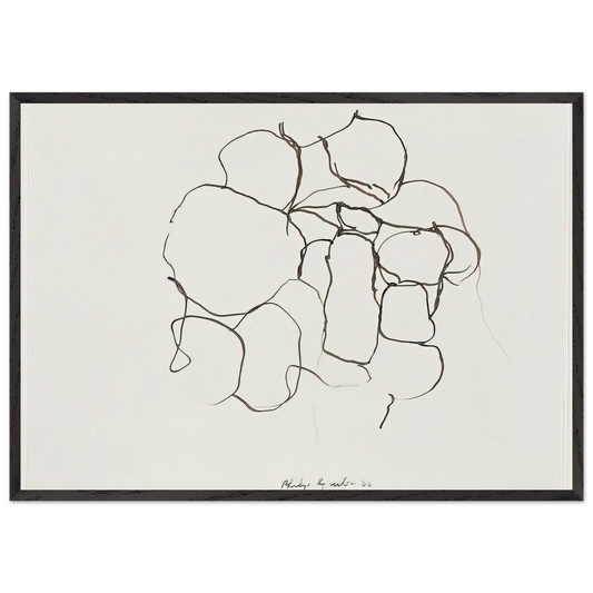 UNTITLED 5 N2 - Philip Guston 70x100 cm / 28x40 inches Framed Art Print – Black Wooden Frame
