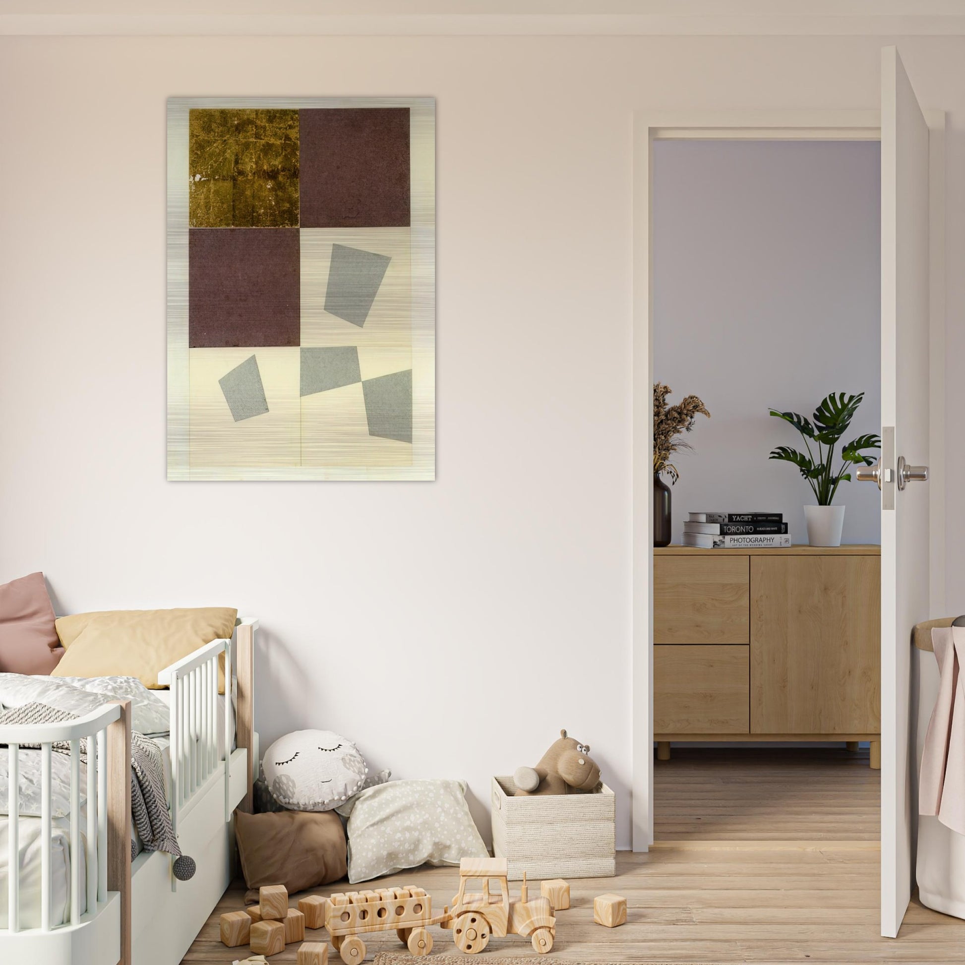 Geometric Collage - Jean Arp Brushed Aluminum Print - 70x100 cm / 28x40 inches | Jean Arp Aluminum Print | Jean Arp Prints
