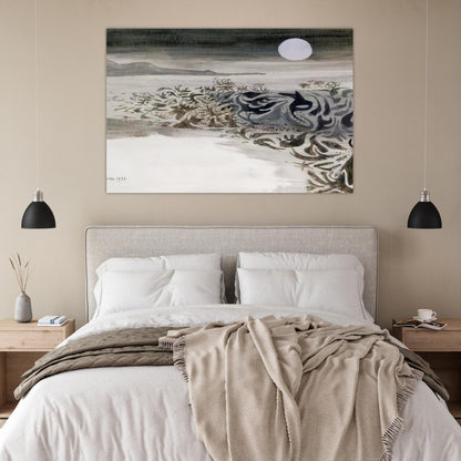 Coastal landscape - 1973 - Mary Fedden Art Prints - 100x150 cm / 40x60″ inches | Mary Fedden Poster | Mary Fedden Prints