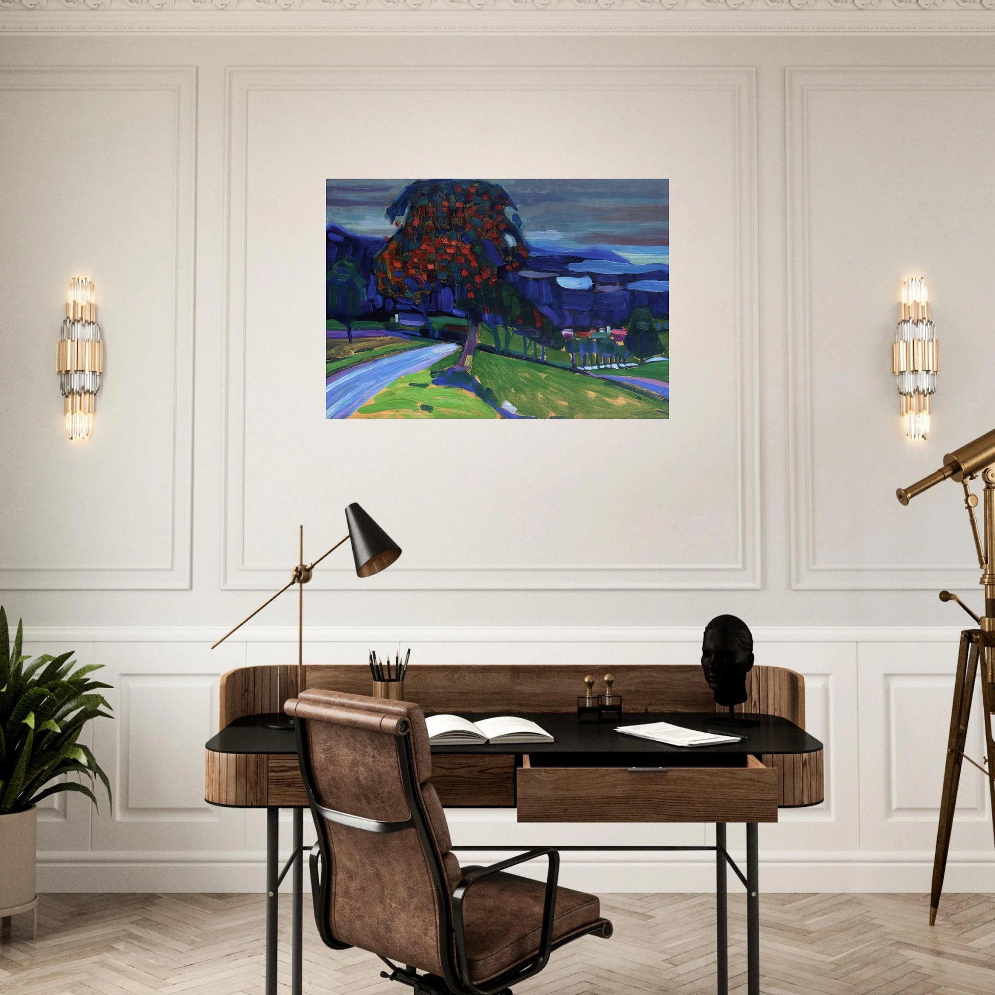AUTUMN IN MURNAU 1908 - Wassily Kandinsky Brushed Aluminum Print - 70x100 cm / 28x40 inches | Wassily Kandinsky Aluminum Print | Wassily Kandinsky Prints