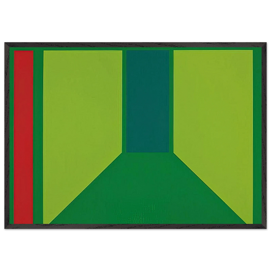 Corridor - 1960 - Karl Benjamin 70x100 cm / 28x40 inches Framed Art Print – Black Wooden Frame