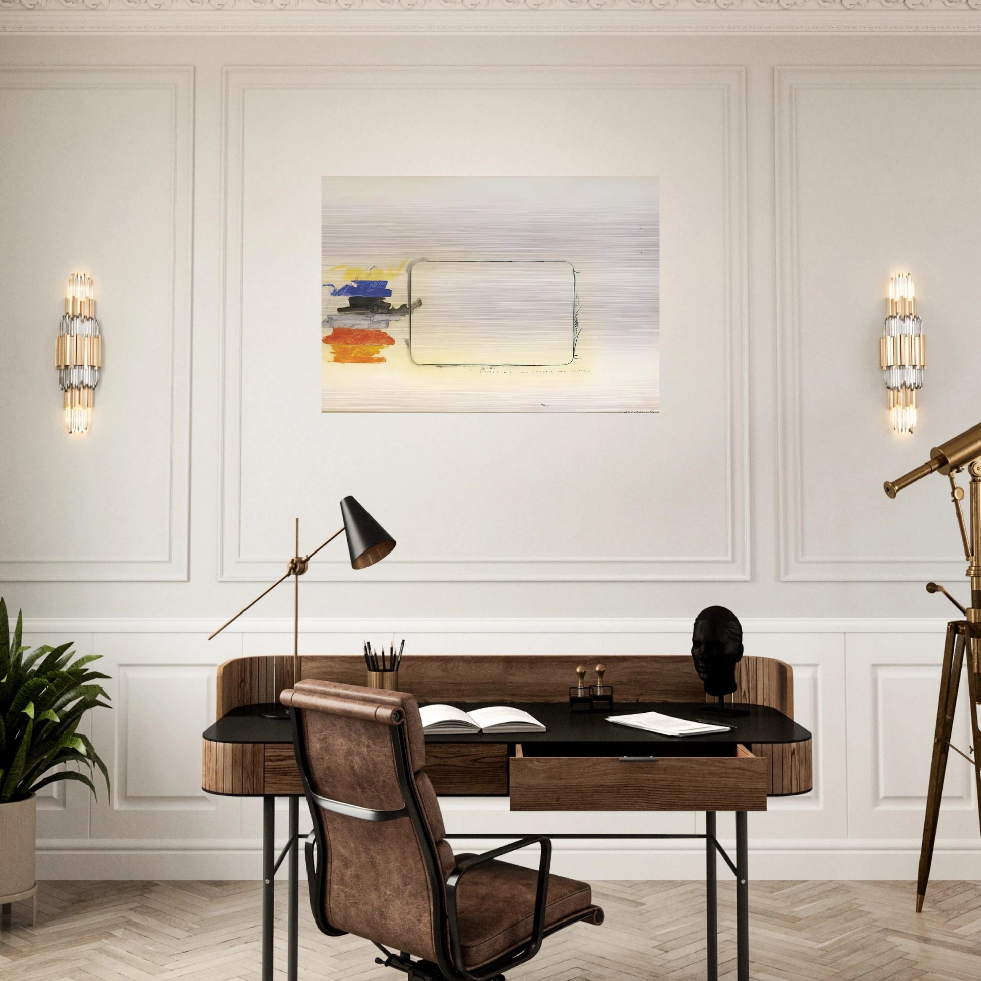 Disegno n. 2 per l'occhio del critico - Art Informel - Mario Schifano Brushed Aluminum Print - 70x100 cm / 28x40 inches | Mario Schifano Aluminum Print | Mario Schifano Prints