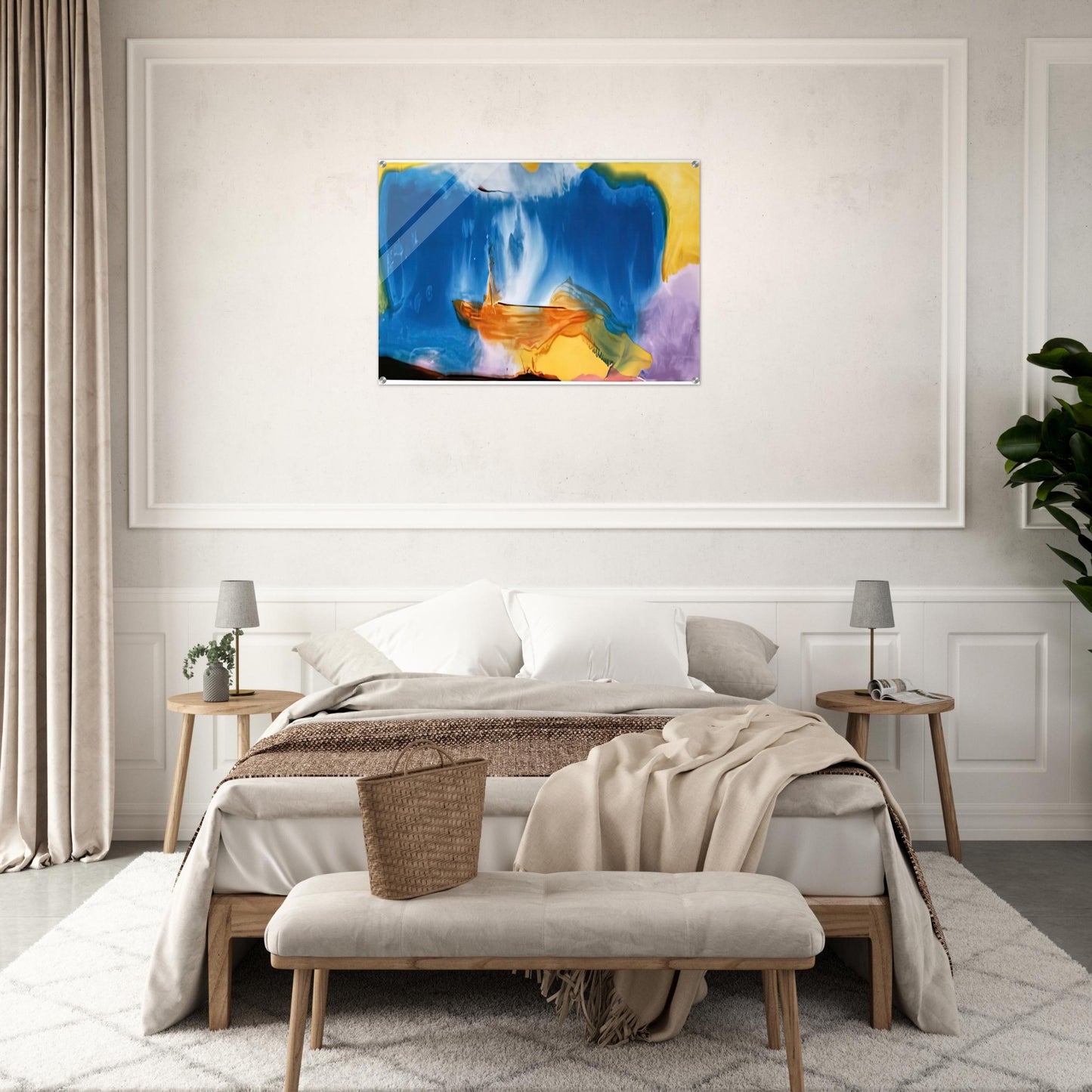 Moveable Blue, 1973- - Helen Frankenthaler Acrylic Print - 70x100 cm / 28x40″ inches