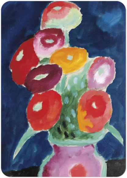 BLUMEN IN EINER VASE 1918 By Alexej von Jawlensky Pack of 10 Post Cards | Alexej von Jawlensky Post Cards | A6 (10.5 x 14.8 cm) - 4.1 x 5.8 inches