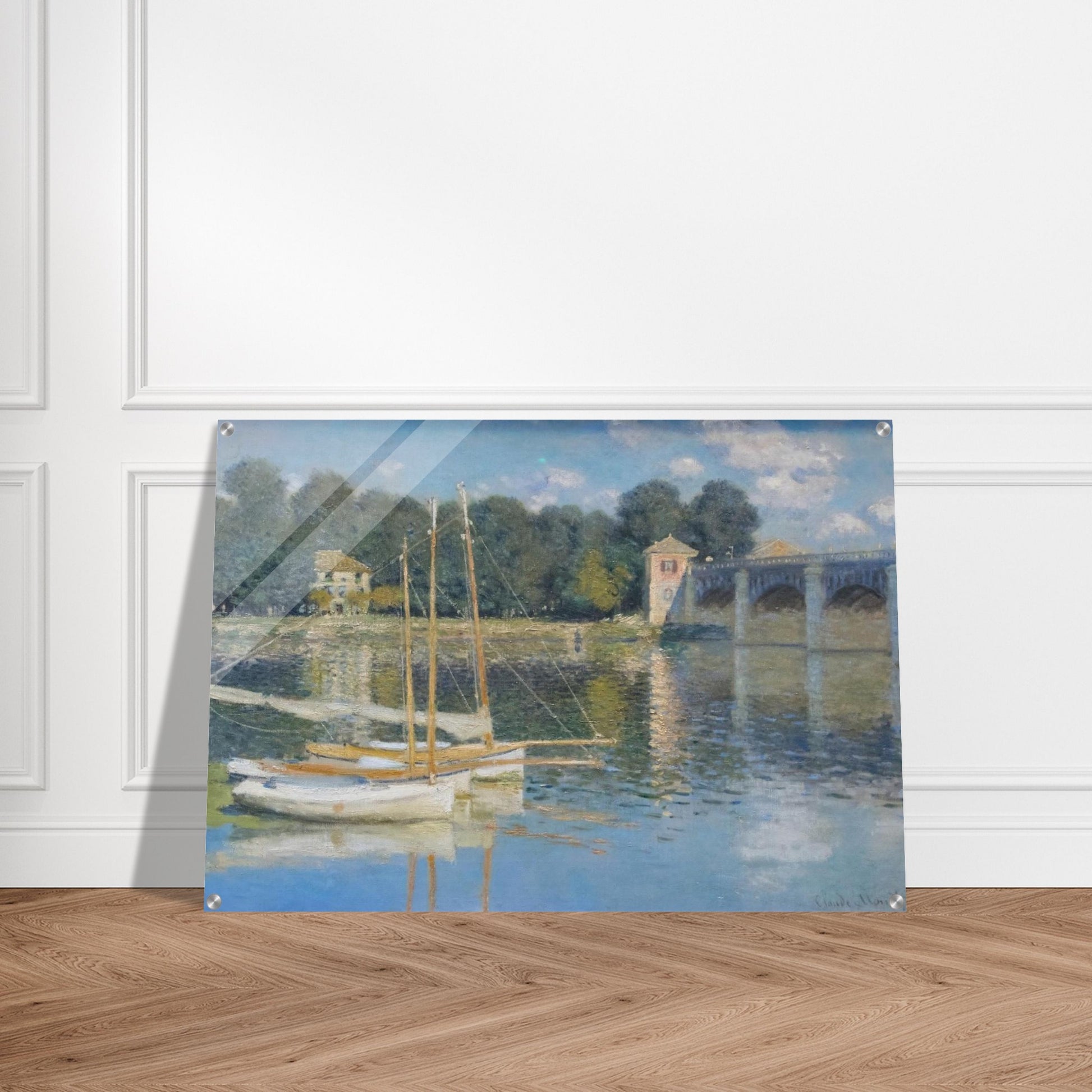 The Bridge at Argenteuil - claude monet Acrylic Print - 70x100 cm / 28x40″ inches