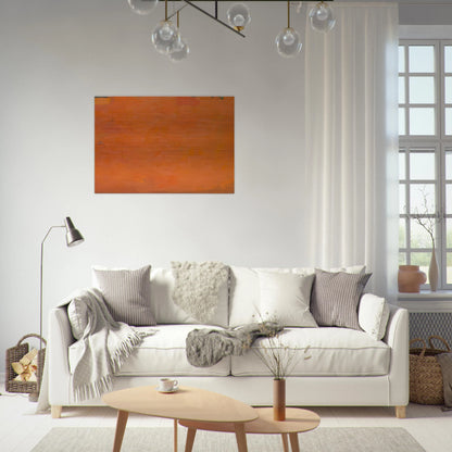 Untitled Orange Painting - Robert Ryman Brushed Aluminum Print - 70x100 cm / 28x40 inches | Robert Ryman Aluminum Print | Robert Ryman Prints