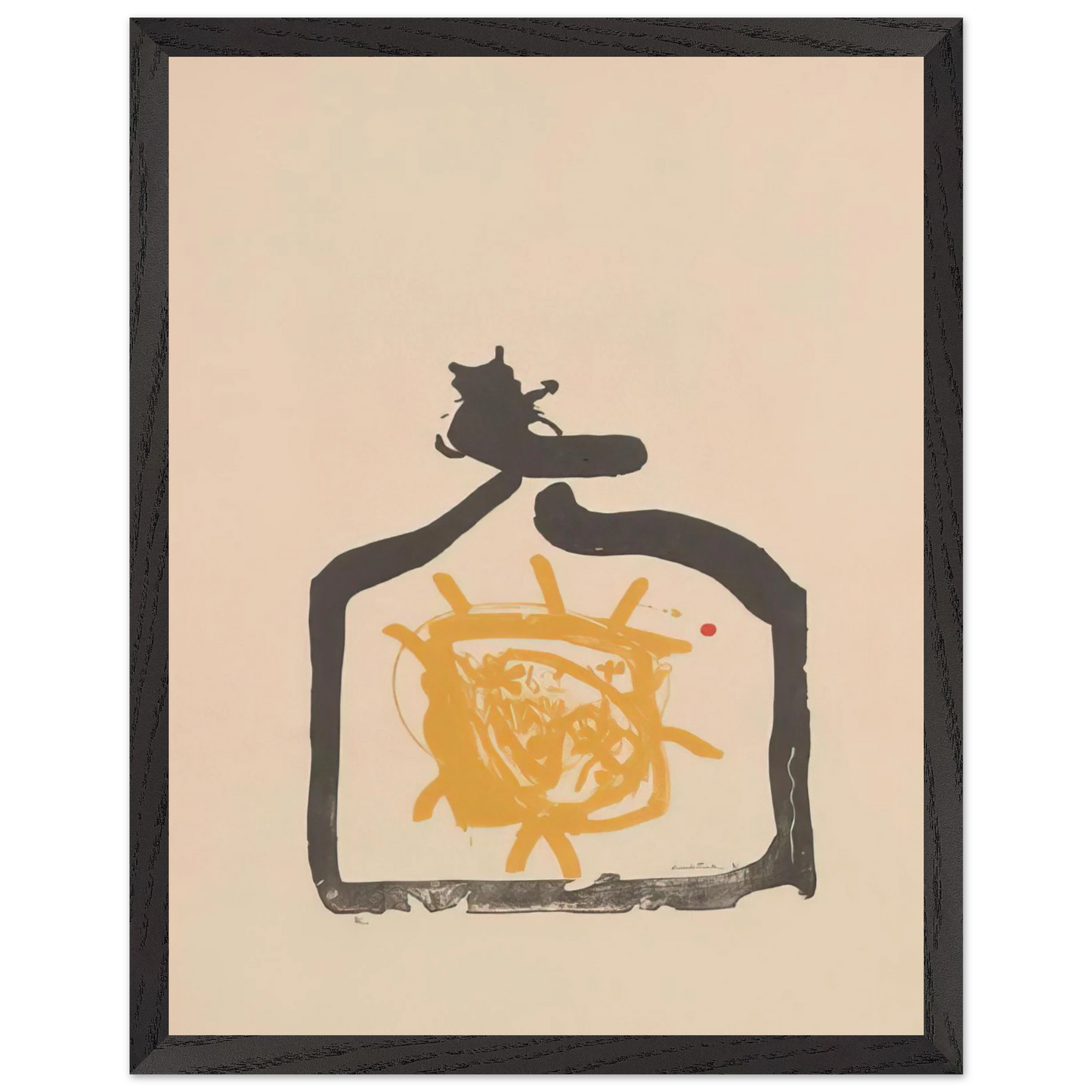 Helen Frankenthaler - May 26th Backwards - 1961 Wall art - 28x43  cm / XL (11x17 inches) - Premium Wooden Framed Poster With Fine Art Paper-canvas - Wood frame