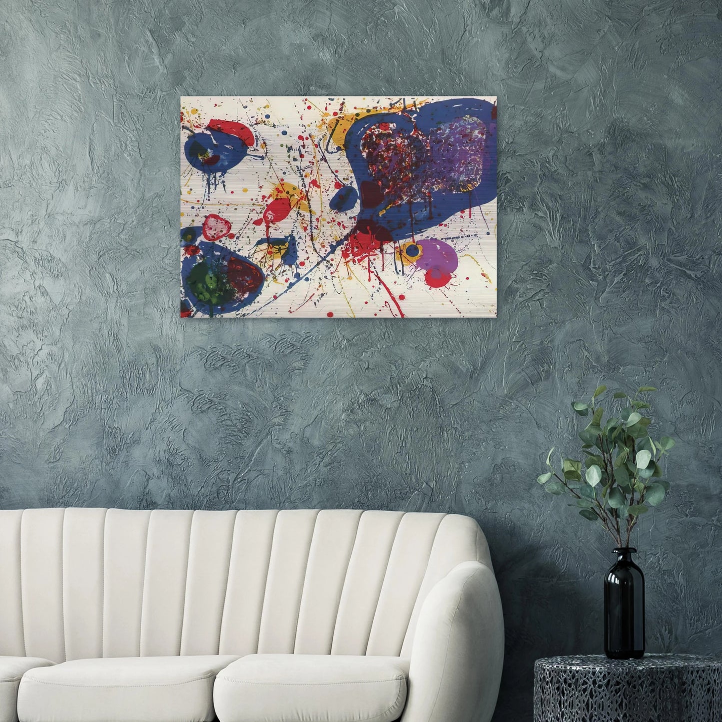 Light Violet  Lembark L20  - Sam Francis Brushed Aluminum Print - 70x100 cm / 28x40 inches | Sam Francis Aluminum Print | Sam Francis Prints