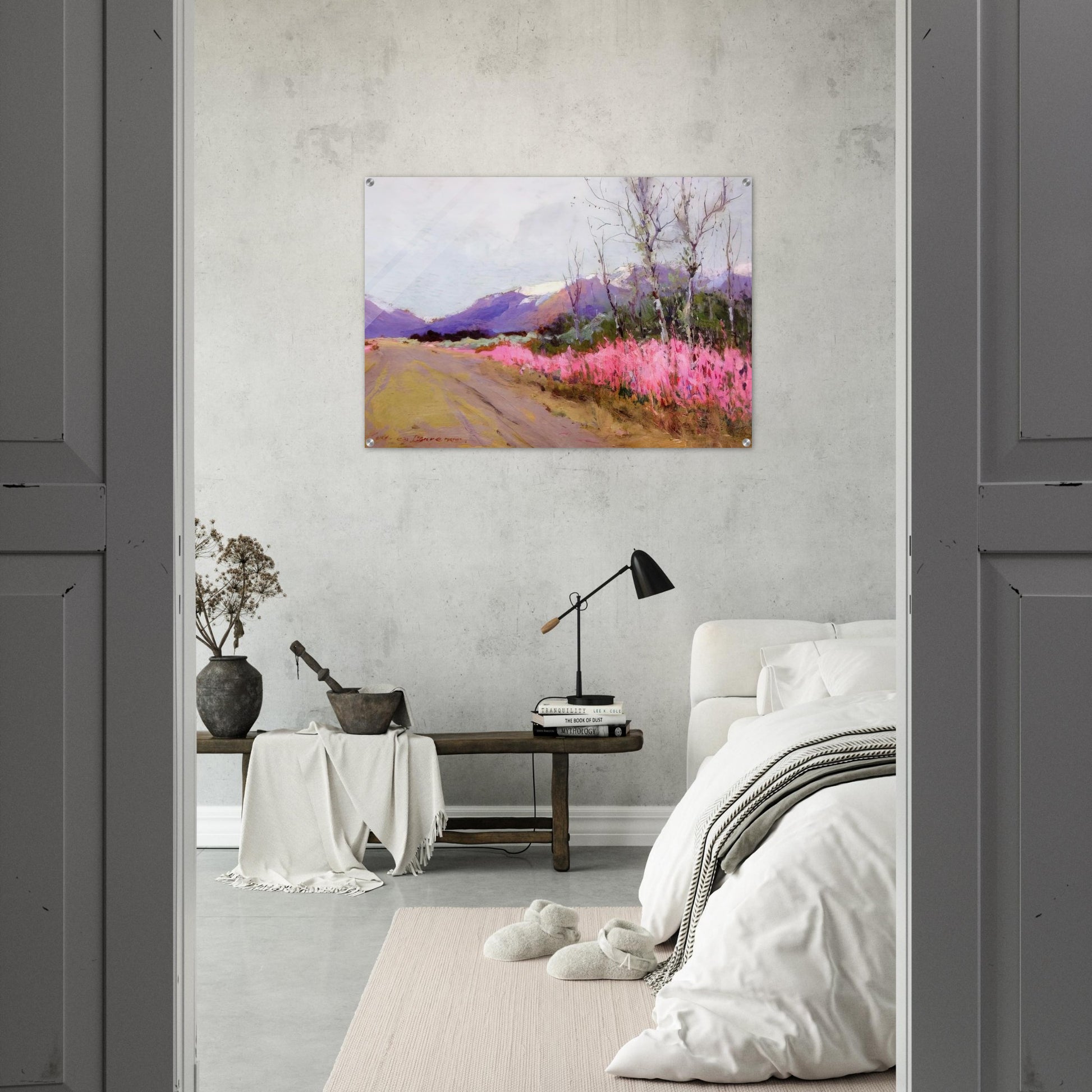 Fireweed Lane - Romanticism - Sydney Laurence Acrylic Print - 70x100 cm / 28x40″ inches | Sydney Laurence Wall Art | Sydney Laurence Prints
