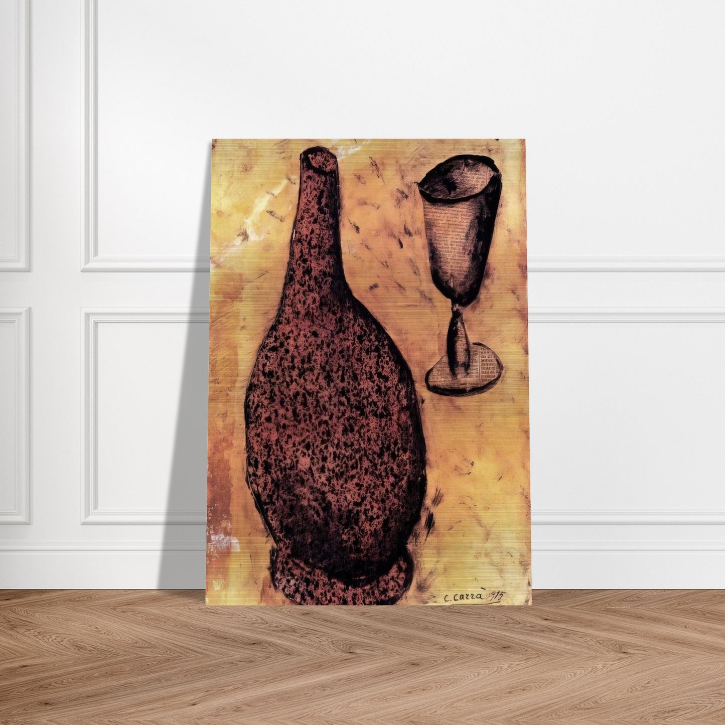 IL FIASCO 1915 - Carlo Carra Brushed Aluminum Print - 70x100 cm / 28x40 inches | Carlo Carra Aluminum Print | Carlo Carra Prints
