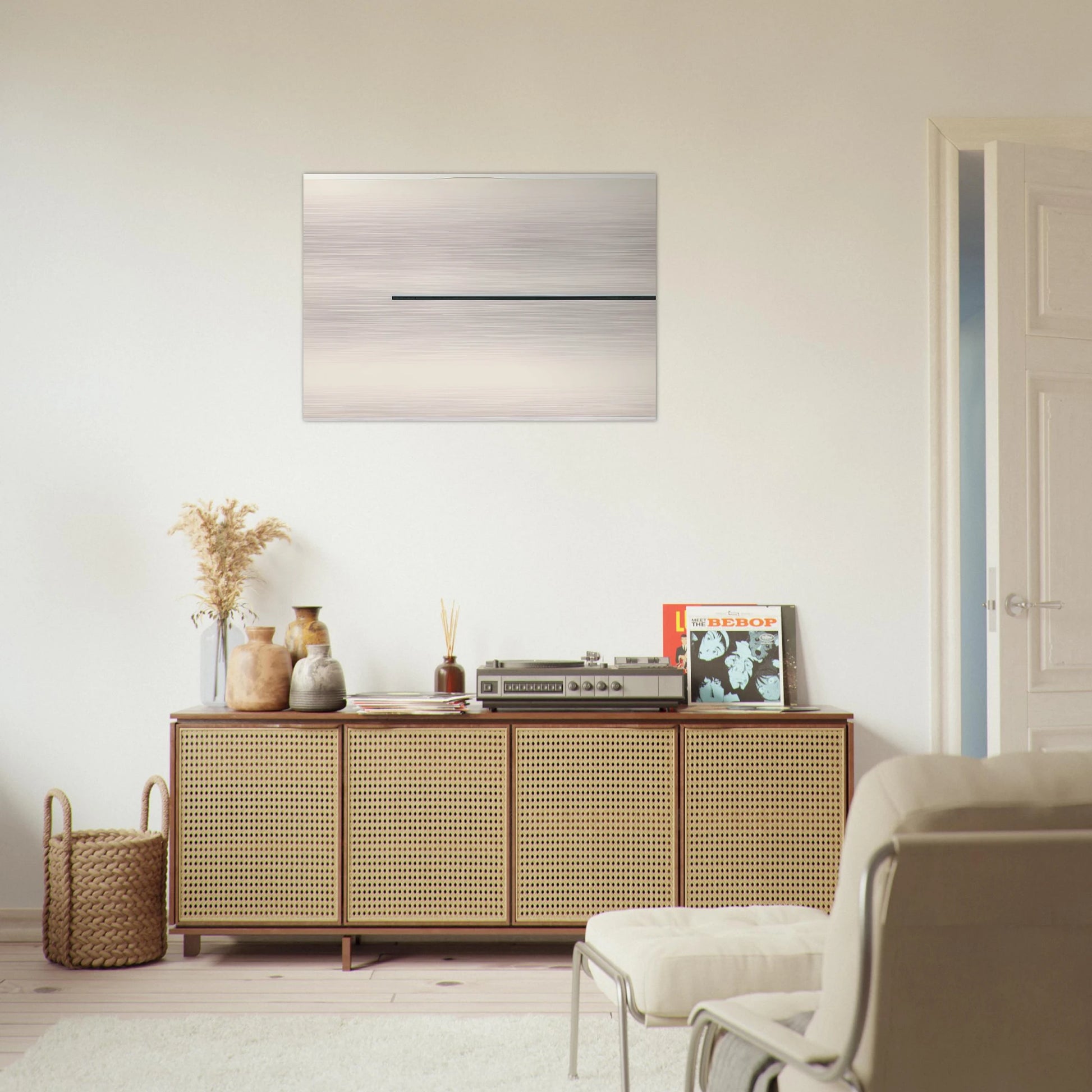 Horizontal Line - Ellsworth Kelly Brushed Aluminum Print - 70x100 cm / 28x40 inches | Ellsworth Kelly Aluminum Print | Ellsworth Kelly Prints