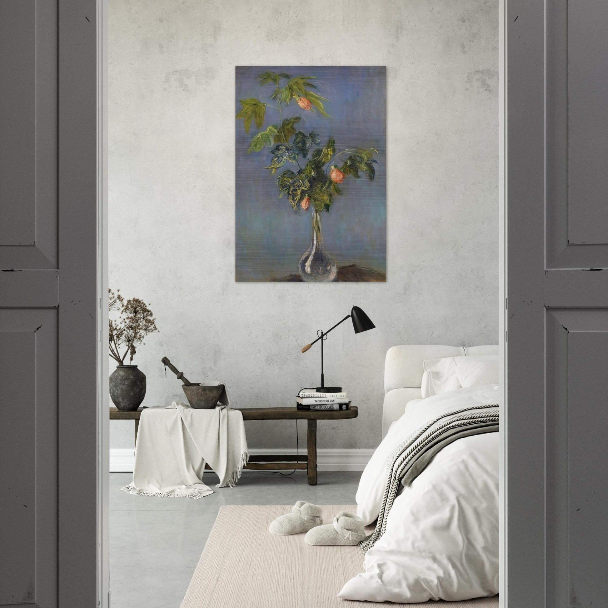 Flowers in a Vase - claude monet Brushed Aluminum Print - 70x100 cm / 28x40 inches | claude monet Aluminum Print | claude monet Prints