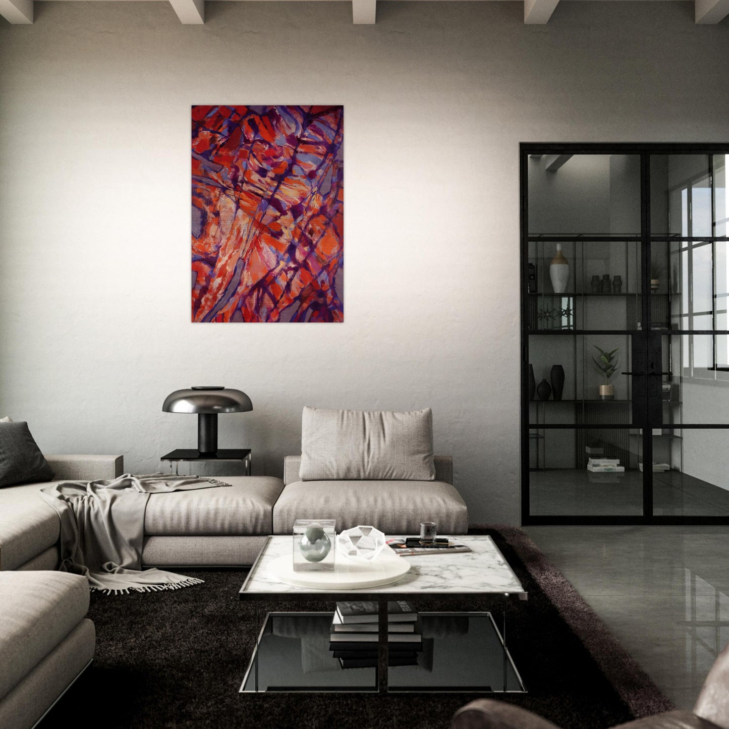 Terre assoiffée I - 1966 - Alfred Manessier Brushed Aluminum Print - 70x100 cm / 28x40 inches | Alfred Manessier Aluminum Print | Alfred Manessier Prints