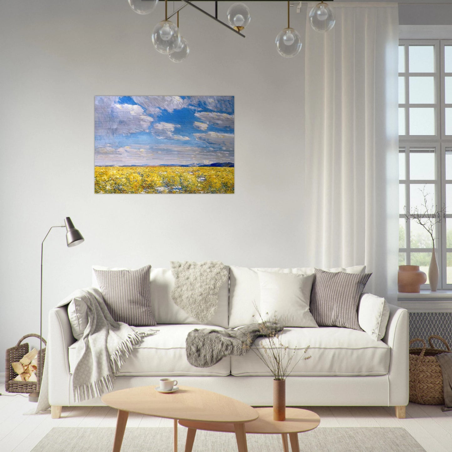 Afternoon Sky, Harney Desert - Childe Hassam Brushed Aluminum Print - 70x100 cm / 28x40 inches | Childe Hassam Aluminum Print | Childe Hassam Prints