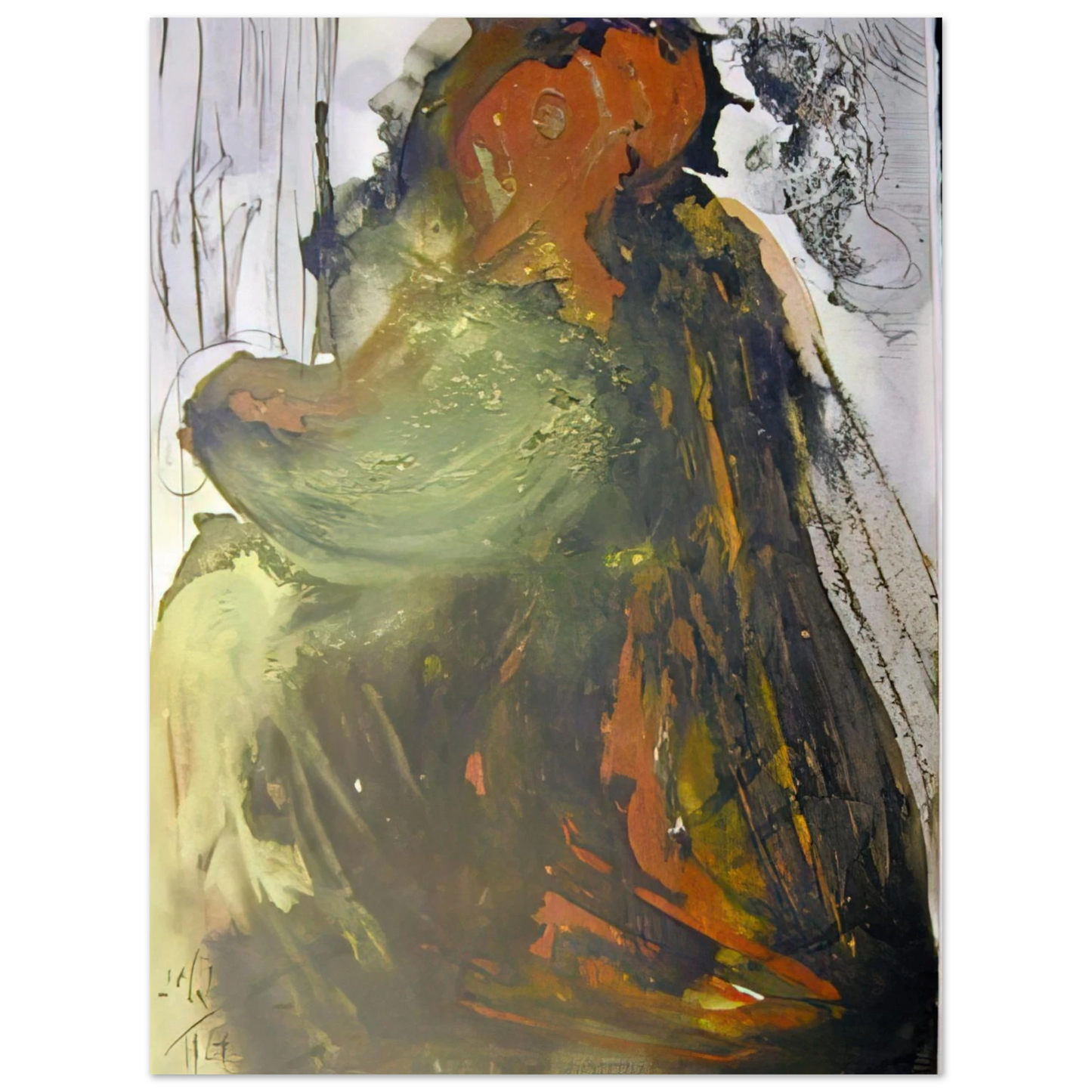 Salvador Dali - PLANCTUS DAVID IN MORTEM SAUL 1967  75x100 cm / 30x40inches Fine Art Poster