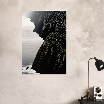 California Coast - Eyvind Earle Brushed Aluminum Print - 70x100 cm / 28x40 inches | Eyvind Earle Aluminum Print | Eyvind Earle Prints