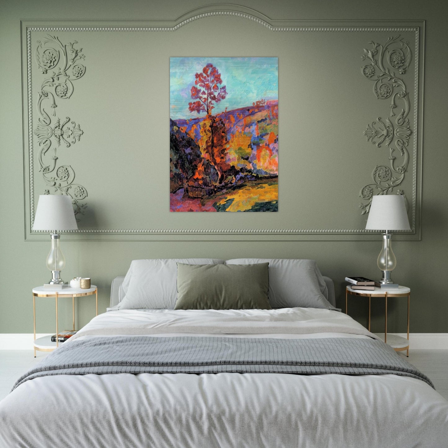 Paysage à Crozant - 1917 - Armand Guillaumin Brushed Aluminum Print - 70x100 cm / 28x40 inches | Armand Guillaumin Aluminum Print | Armand Guillaumin Prints