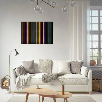 Black Grey Beat - 1964 - Gene Davis Brushed Aluminum Print - 70x100 cm / 28x40 inches | Gene Davis Aluminum Print | Gene Davis Prints