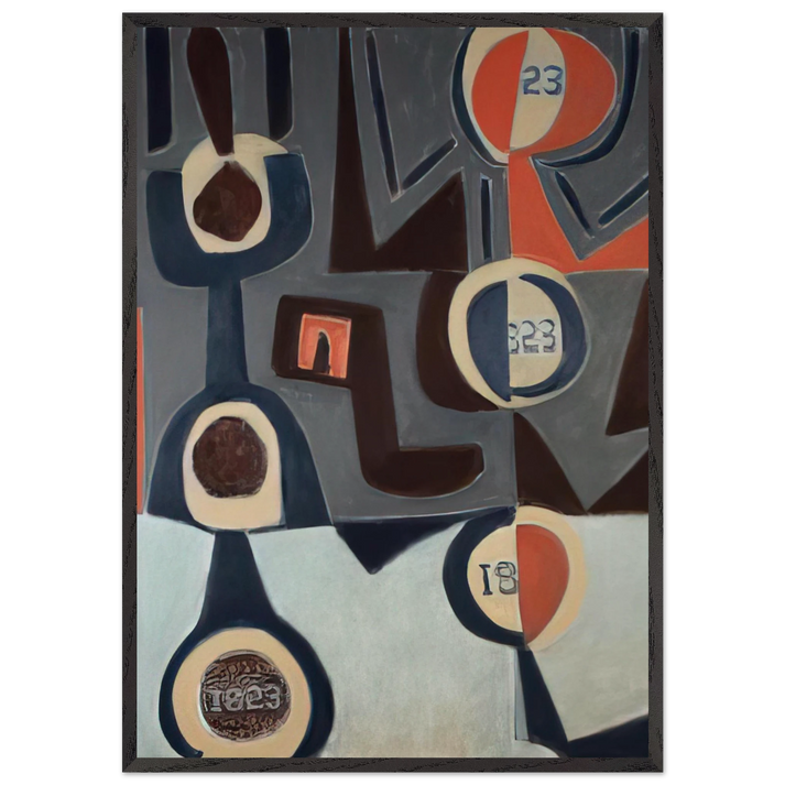 1823 - 2008 United States - Will Barnet 70x100 cm / 28x40 inches Framed Art Print – Black Wooden Frame