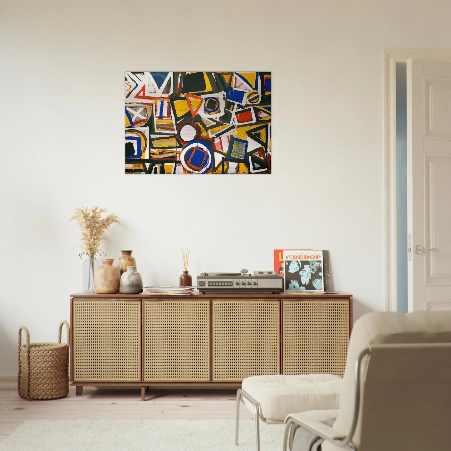 Taxi Cab II - Al Held Brushed Aluminum Print - 70x100 cm / 28x40 inches | Al Held Aluminum Print | Al Held Prints