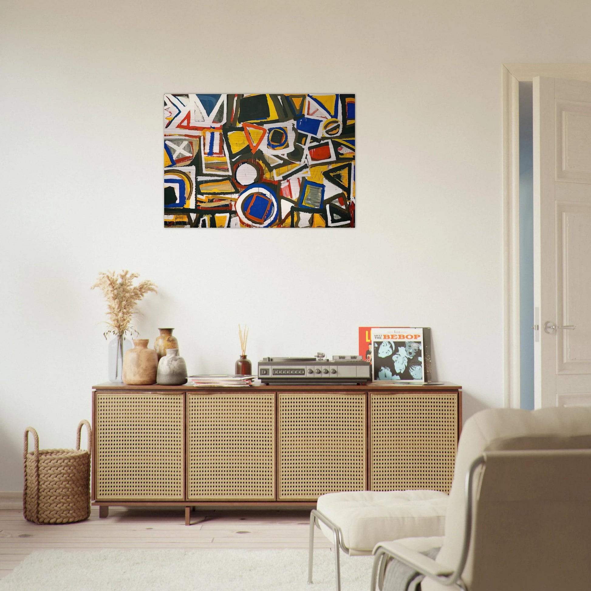 Taxi Cab II - Al Held Brushed Aluminum Print - 70x100 cm / 28x40 inches | Al Held Aluminum Print | Al Held Prints