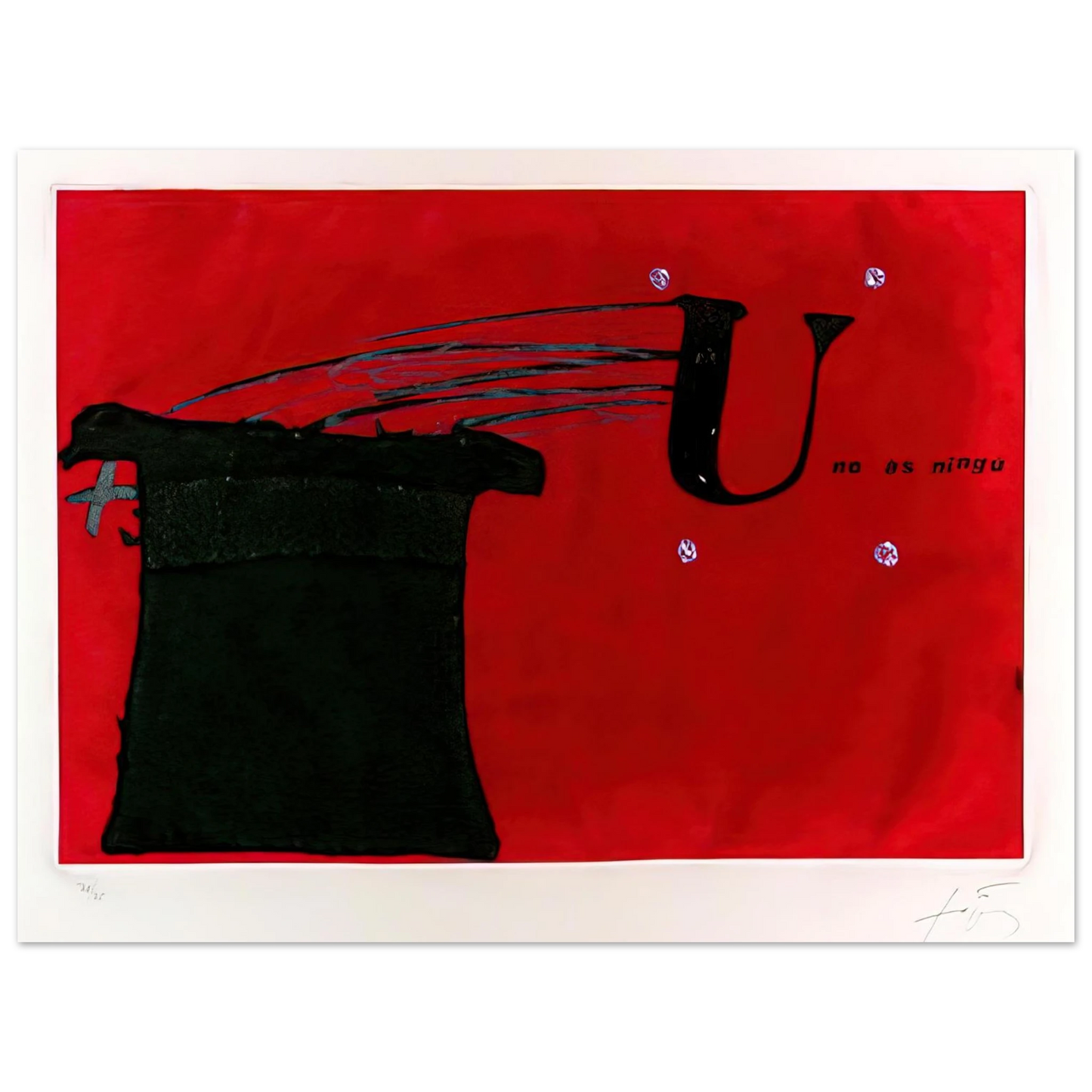 Antoni Tapies - U NO S NING 1979  75x100 cm / 30x40inches Fine Art Poster