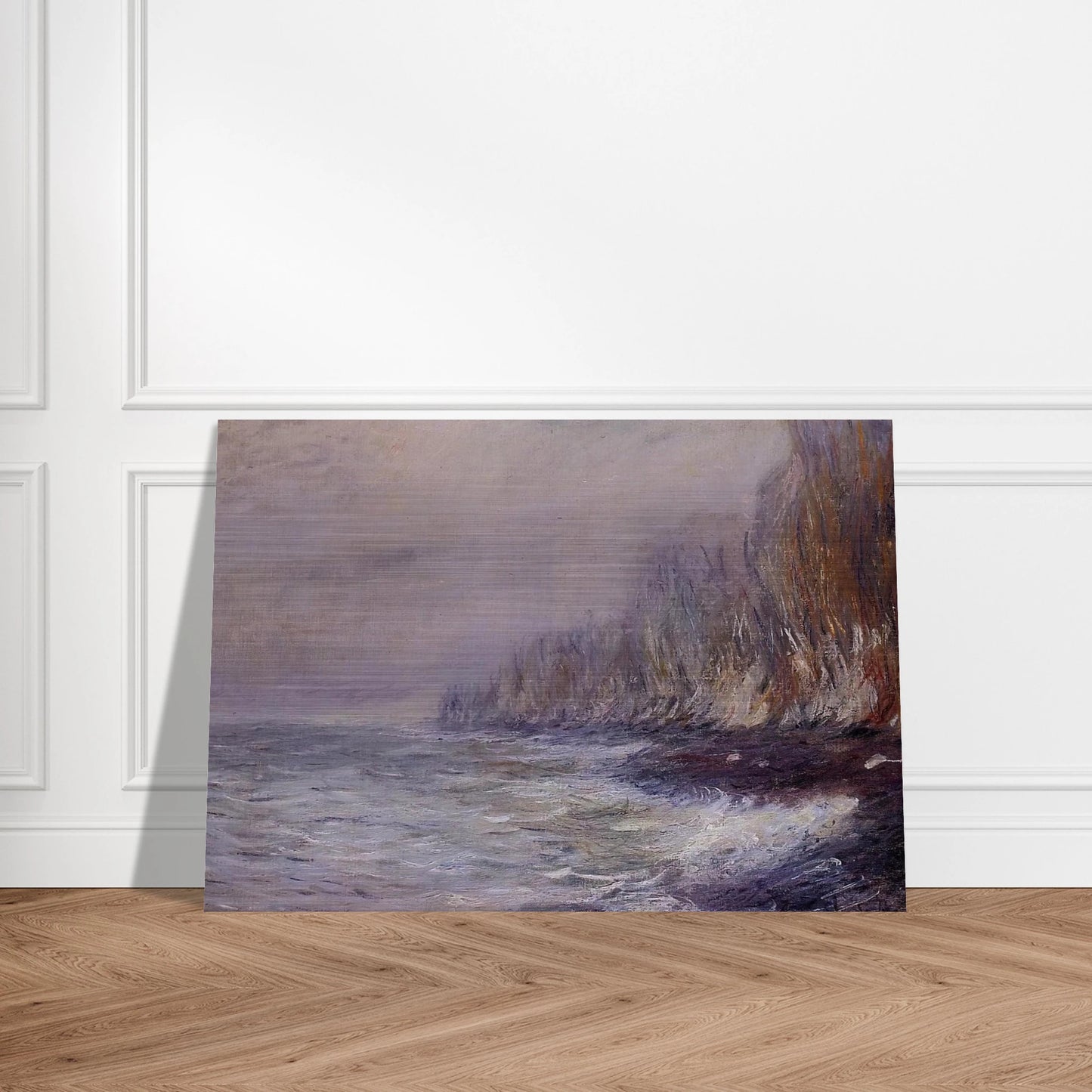 The Effect of Fog near Dieppe - claude monet Brushed Aluminum Print - 70x100 cm / 28x40 inches | claude monet Aluminum Print | claude monet Prints
