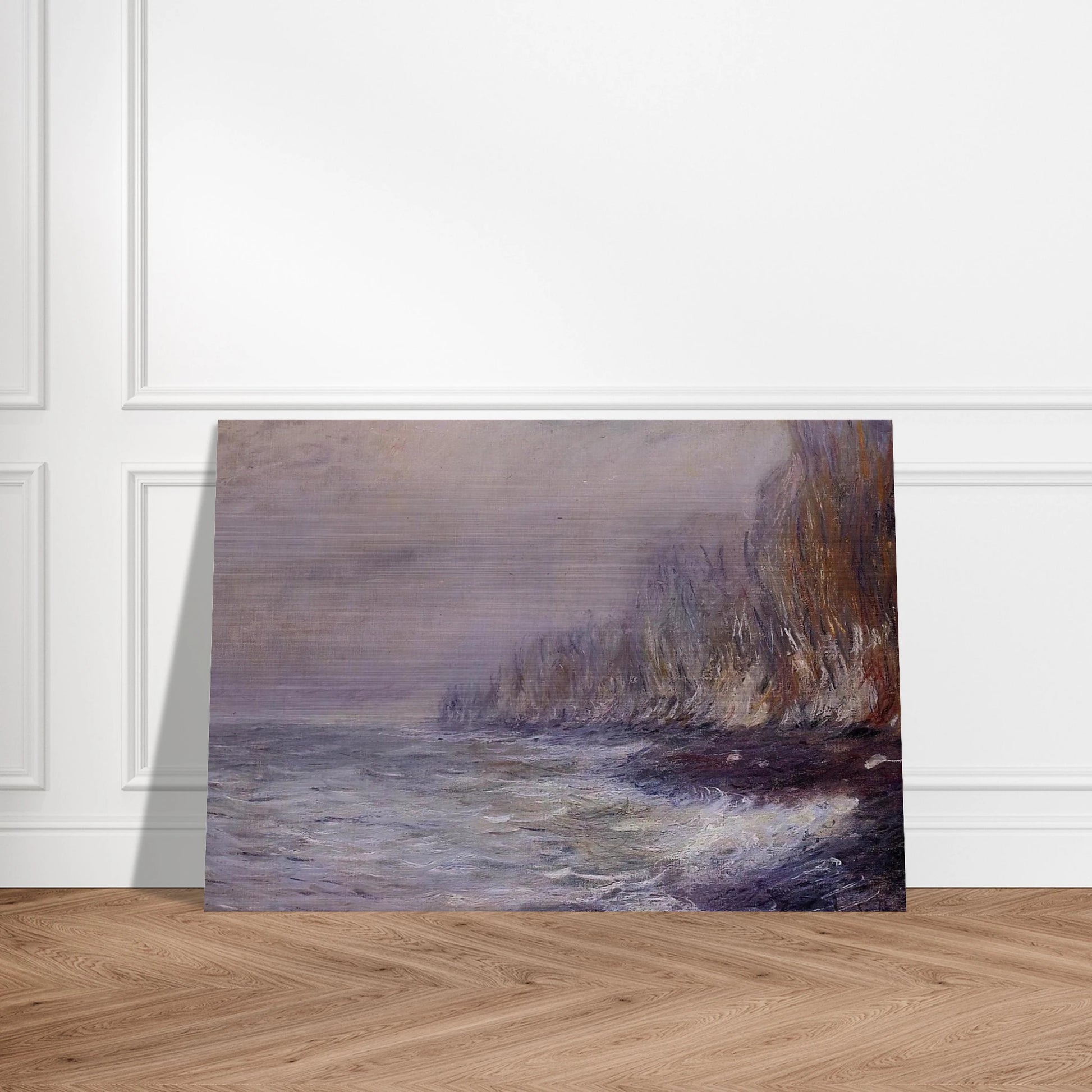 The Effect of Fog near Dieppe - claude monet Brushed Aluminum Print - 70x100 cm / 28x40 inches | claude monet Aluminum Print | claude monet Prints