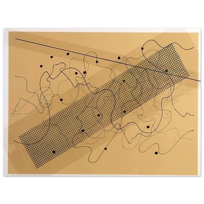 John Cage - Fontana Mix OrangeTan - 1981  75x100 cm / 30x40inches Fine Art Poster