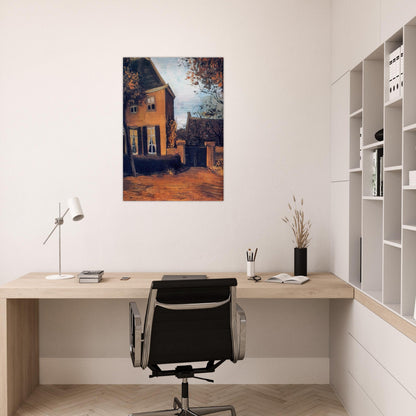 The Vicarage at Nuenen - Vincent van Gogh Brushed Aluminum Print - 70x100 cm / 28x40 inches | Vincent van Gogh Aluminum Print | Vincent van Gogh Prints