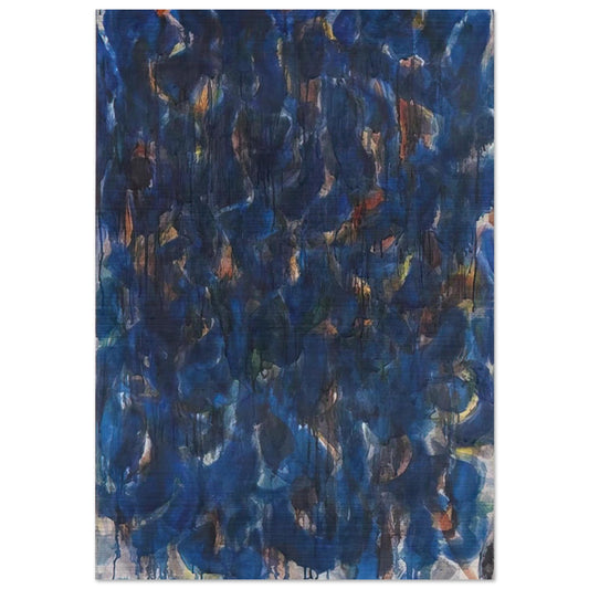 Blue and Red - Sam Francis Brushed Aluminum Print - 70x100 cm / 28x40 inches | Sam Francis Aluminum Print | Sam Francis Prints