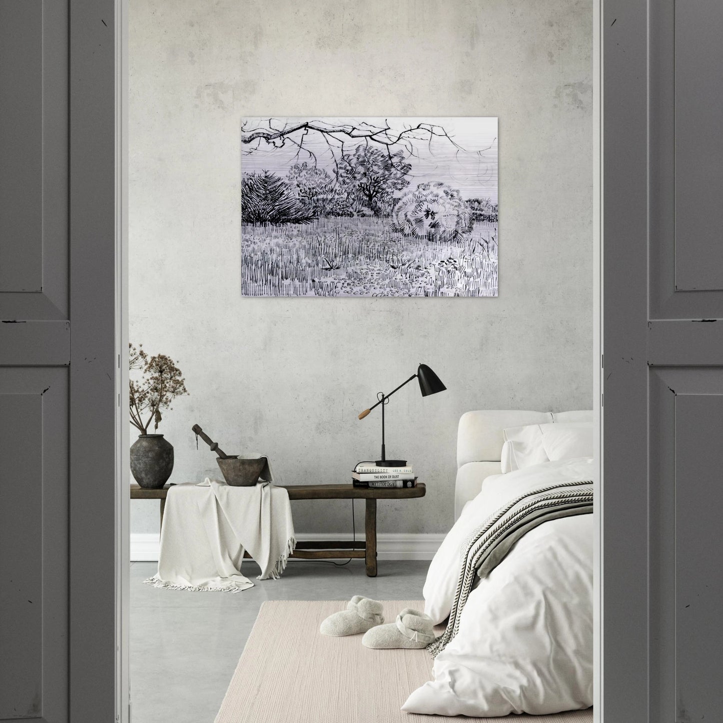 Park at Arles - Vincent van Gogh Brushed Aluminum Print - 70x100 cm / 28x40 inches | Vincent van Gogh Aluminum Print | Vincent van Gogh Prints