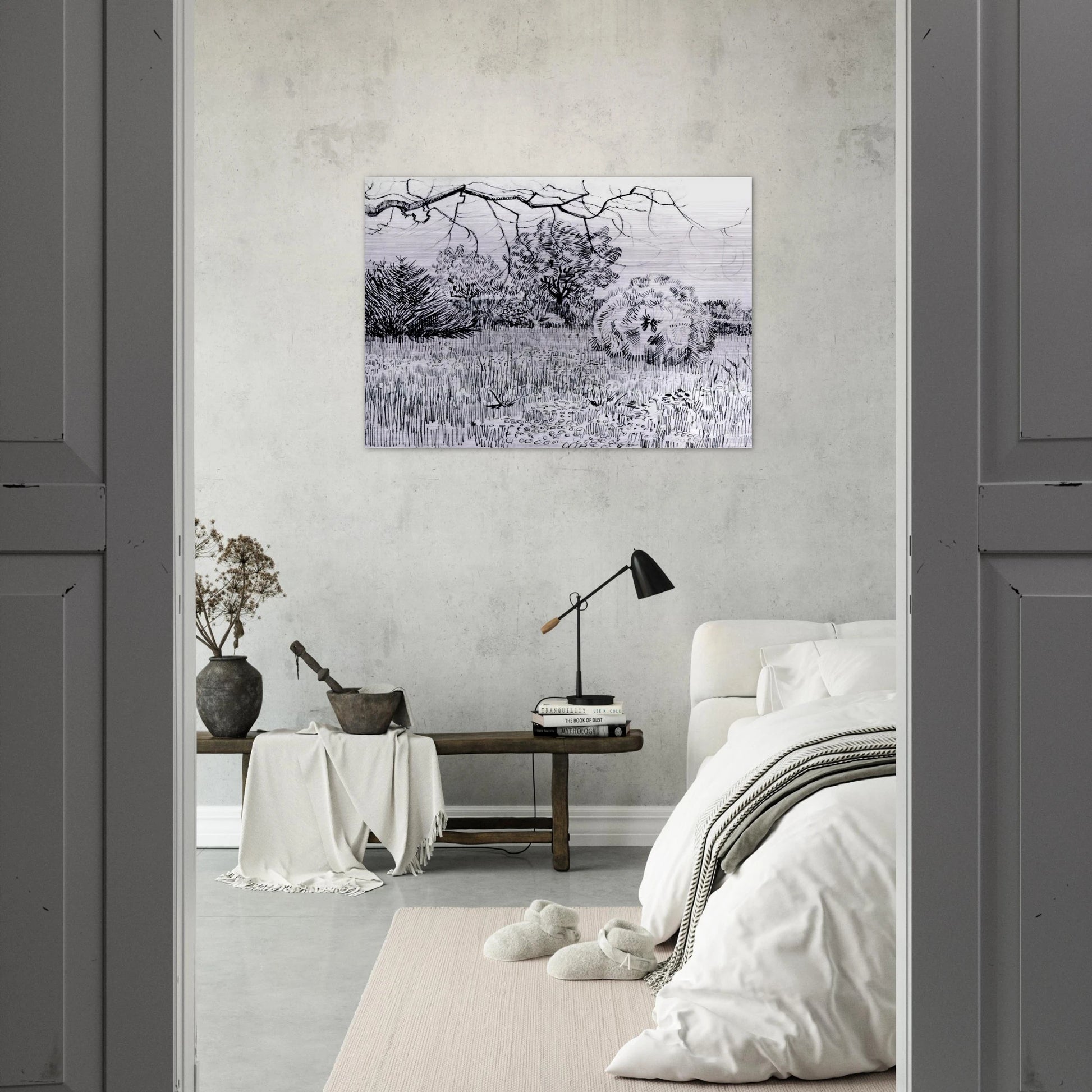 Park at Arles - Vincent van Gogh Brushed Aluminum Print - 70x100 cm / 28x40 inches | Vincent van Gogh Aluminum Print | Vincent van Gogh Prints