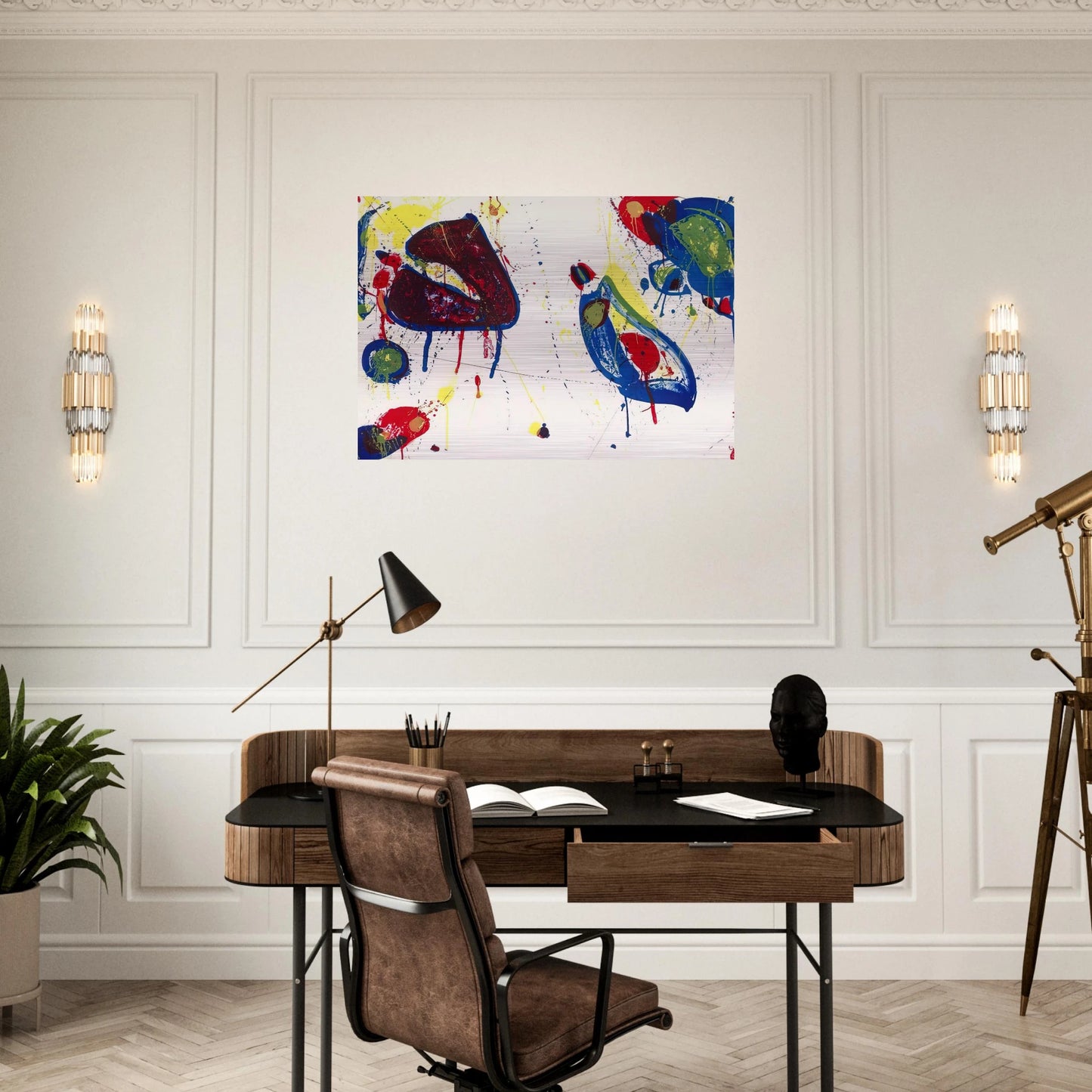 Heart Stone - Sam Francis Brushed Aluminum Print - 70x100 cm / 28x40 inches | Sam Francis Aluminum Print | Sam Francis Prints