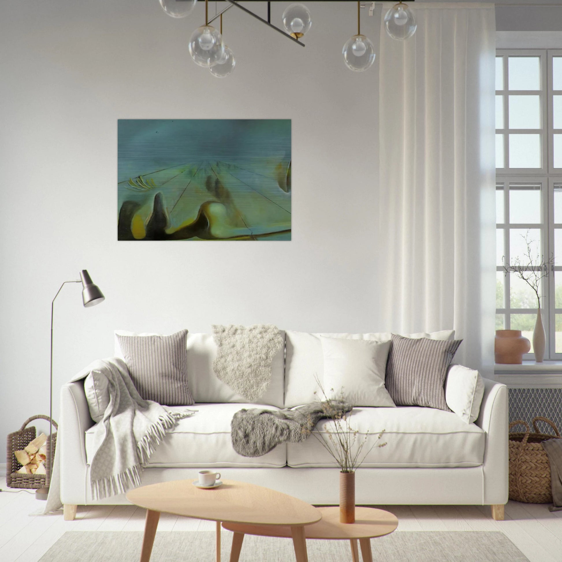 ENIGMA UNFINISHED VERSION OF THE THREE GLORIOUS ENIGMAS OF GALA - Salvador Dali Brushed Aluminum Print - 70x100 cm / 28x40 inches | Salvador Dali Aluminum Print | Salvador Dali Prints