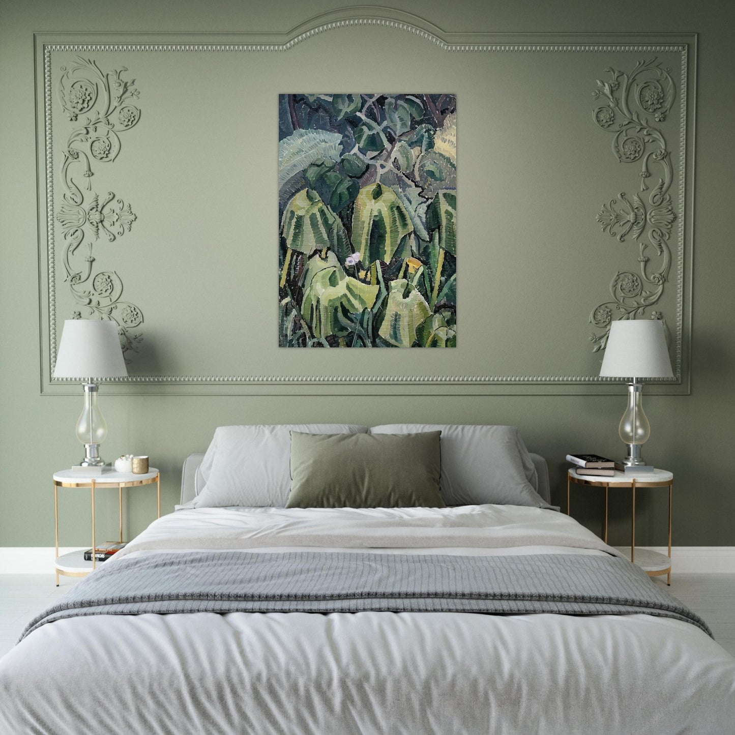Pumpkin leaves drooping - 1926 - Grace Cossington Smith Brushed Aluminum Print - 70x100 cm / 28x40 inches | Grace Cossington Smith Aluminum Print | Grace Cossington Smith Prints