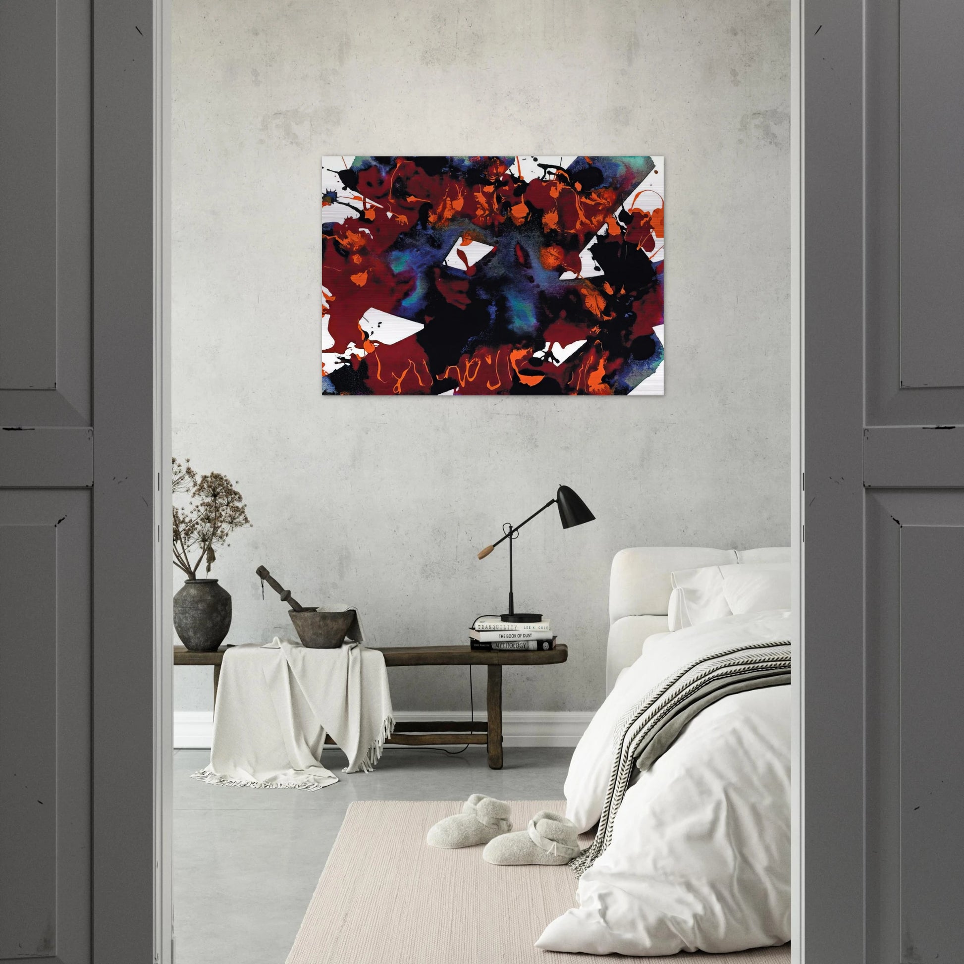 Untitled  SFP94-149  SFF 1819  - Sam Francis Brushed Aluminum Print - 70x100 cm / 28x40 inches | Sam Francis Aluminum Print | Sam Francis Prints