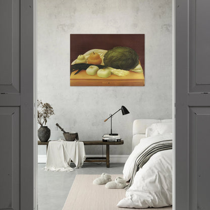KITCHEN TABLE - Fernando Botero Brushed Aluminum Print - 70x100 cm / 28x40 inches | Fernando Botero Aluminum Print | Fernando Botero Prints