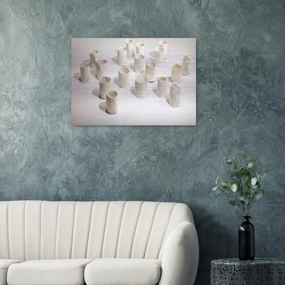 REPETITION NINETEEN I 1967 - Eva Hesse Brushed Aluminum Print - 70x100 cm / 28x40 inches | Eva Hesse Aluminum Print | Eva Hesse Prints