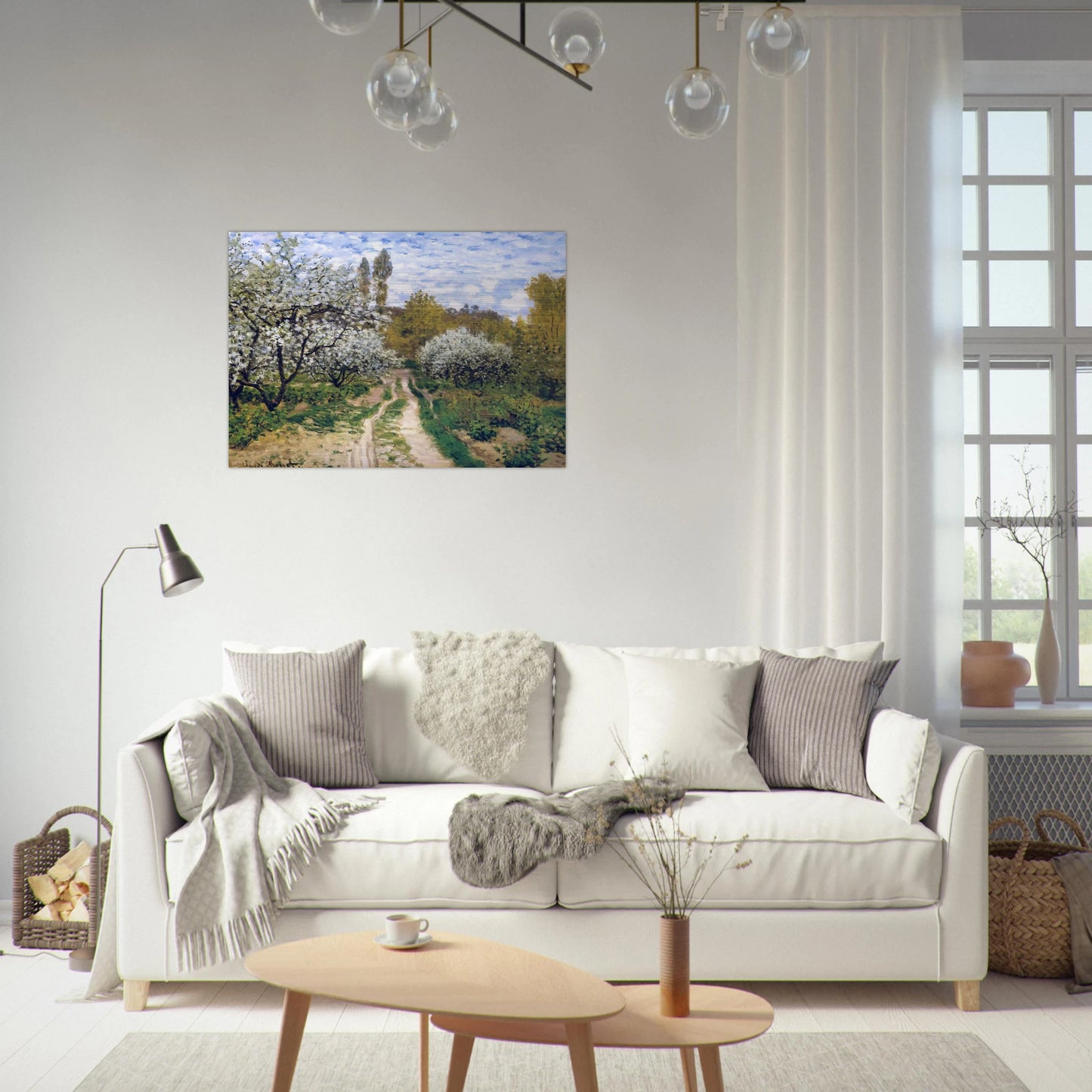 Trees in Bloom - claude monet Brushed Aluminum Print - 70x100 cm / 28x40 inches | claude monet Aluminum Print | claude monet Prints