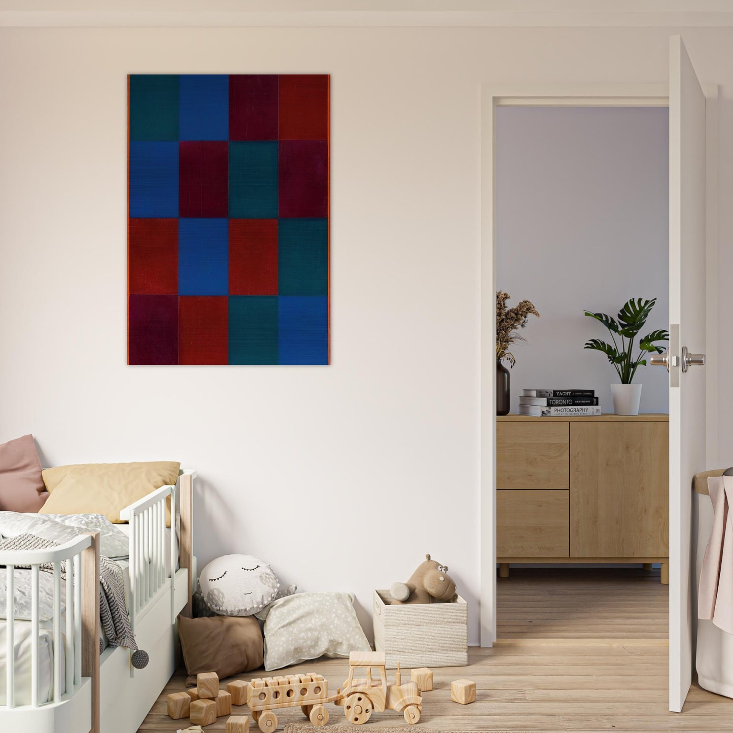 Four Equal Groups of Four - 1970 - Max Bill Brushed Aluminum Print - 70x100 cm / 28x40 inches | Max Bill Aluminum Print | Max Bill Prints