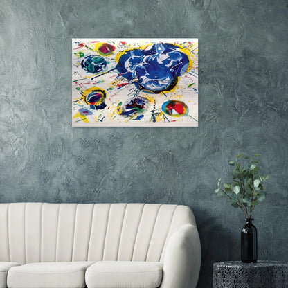 Untitled I  L I 87  - Sam Francis Brushed Aluminum Print - 70x100 cm / 28x40 inches | Sam Francis Aluminum Print | Sam Francis Prints
