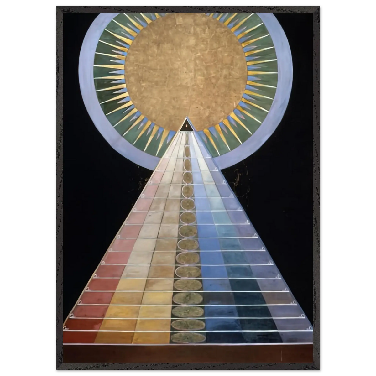 Hilma af Klint - ALTAR PAINTING 1915 Wall art - 20x25 cm / 8x10 Inches - Premium Wooden Framed Poster With Fine Art Paper - White frame