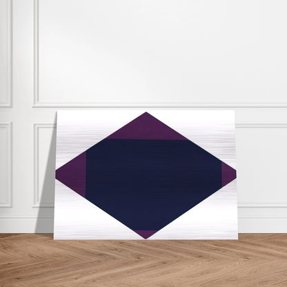 Blau-violettes horizontal-vertikal-quadrat - 1968 - Max Bill Brushed Aluminum Print - 70x100 cm / 28x40 inches | Max Bill Aluminum Print | Max Bill Prints
