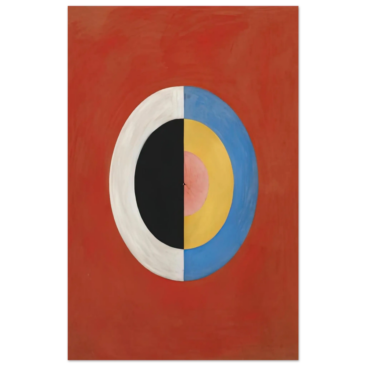 Hilma af Klint - THE SWAN NO 17 1915 0 Wall art - 40x50 cm / 16x20 Inches - Premium Wooden Framed Poster With Fine Art Paper - White frame