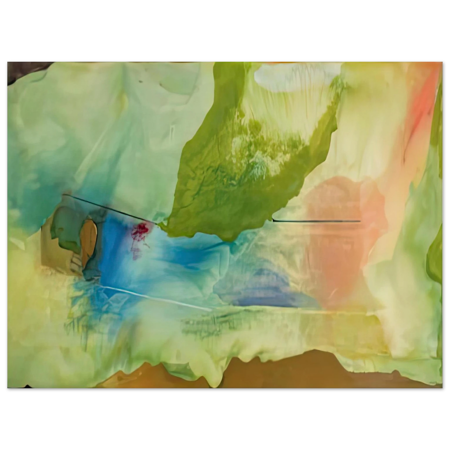 Helen Frankenthaler - Hint from Bassano, 1973- Wall Art - 21x29.7 cm / 8x12" - Fine Art Poster-canvas - -